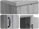 Desk with Shelf Grey Sonoma 142.5 x 50 x 75 cm Engineered Wood 3414645