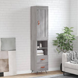 Highboard Grey Sonoma 34.5x34x180 cm Engineered Wood 3200239