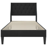Bed Frame with Headboard Black 90 x 190 cm Velvet 42027456
