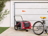 Pet Bike Trailer Orange and Grey Oxford Fabric and Iron 93900