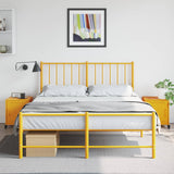 ZNTS Bedside Cabinets 2 pcs Mustard Yellow 36x39x43.5 cm Steel 846621