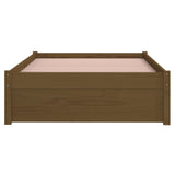 Bed Frame without Mattress Honey Brown Solid Wood 90x200 cm 814937