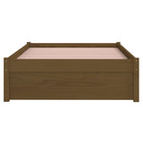 Bed Frame without Mattress Honey Brown Solid Wood 90x200 cm 814937