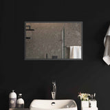 LED Bathroom Mirror Transparent 60 x 40 cm Tempered Glass 42045813