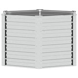 Garden Raised Bed 129x77 cm Galvanized Steel Silver 316898