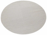 Area Rugs Round PALMERAS Cream 120 CM Polyester 42022580
