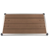 Outdoor Shower Tray WPC Stainless Steel 110x62 cm Brown 48204