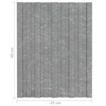 Roof Panels 36 pcs Galvanised Steel Silver 60x45 cm 317198