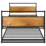 Pull-out Bed Frame without Mattress Black Metal 90x200 cm 324748