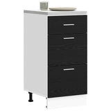 Kitchen Base Cabinet with Drawer Black Oak 40 x 46 x 81.5 cm 876659