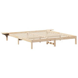 Bed Frame Natural 180 x 200 cm Solid Pine Wood 873178