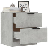 Bedside Cabinets 2 pcs Concrete Grey Engineered Wood 811223