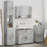 Bathroom Furniture Set with Drawer 4 pcs Concrete Grey 3393056