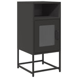 ZNTS Bedside Cabinet Black 36x39x78 cm Cold-rolled Steel 853410