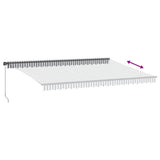 Manual Retractable Awning with LEDs Anthracite&White 500x350 cm 3215817