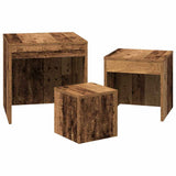 Nesting Tables 3 pcs Old Wood Engineered Wood 856686