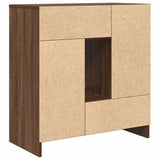 Sideboard with Drawers and Doors Brown Oak 70.5x34x74.5 cm 861847