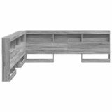 Storage Headboard with Shelf Grey Sonoma 180 cm Engineered Wood 3335514