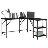 Desk Black Oak 139 x 139 x 75 cm Engineered Wood 882867