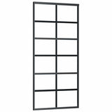 Sliding Door with Hardware Set ESG Glass&Aluminium 90x205 cm 3081958