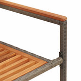 Garden Stacking Chairs 2 pcs Brown and Grey 42006823