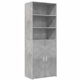 Highboard Concrete Grey 70x42.5x185 cm Engineered Wood 3281374