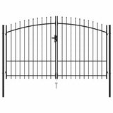 Fence Gate Woerden Double Door with Spike Top 299.5x224.5 cm 145737