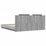 Bed Frame without Mattress Grey Sonoma 200x200cm 3209896