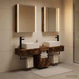 Bathroom Cabinet Set 5 pcs Smoked Oak Engineered Wood 3406331
