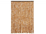 Insect Curtain Ochre and White 100x220 cm Chenille 325459