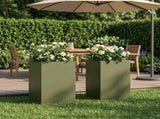 Garden Planter 2 pcs Olive Green 40 x 40 x 50 cm 8005365