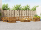 Outdoor Sofa Set 10 pcs Natural Solid Acacia Wood 3374149