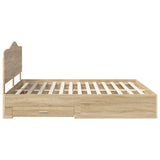 Bed Frame with Drawer Sonoma Oak 180 x 200 cm Engineered Wood 3413571