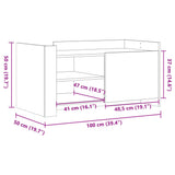 Coffee Table Black 100x50x50 cm Engineered Wood 848361