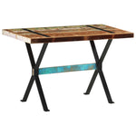 ZNTS Dining Table 120x60x76 cm Solid Reclaimed Wood 321605