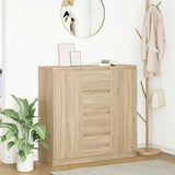 Sideboard with Drawers Sonoma Oak 100.5x35x98.5 cm Engineered Wood 3328455