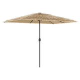 Garden Parasol with Steel Pole Brown 300x200x250 cm 4005093
