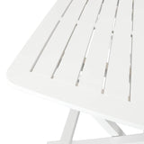 43581 3 Piece Folding Bistro Set Plastic White