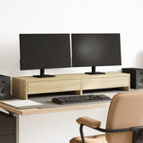 Monitor Stand with Drawers Sonoma Oak 100x27x15 cm Engineered Wood 854672