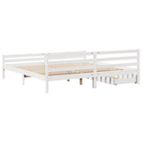 Bed Frame without Mattress White 180x200 cm Super King Solid Wood Pine 3301617