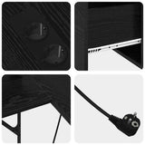 Desk with Drawer Black Oak 182 x 101 x 87.5 cm Engineered Wood 3376136