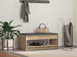 Hall Bench with Cushion with Shelf Sonoma Oak 83 x 38 x 45 cm 891578
