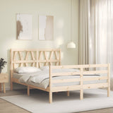 Bed Frame without Mattress 140x190 cm Solid Wood 3194356