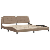 Bed Frame without Mattress "Zadar" Cappuccino 200x200 cm Faux Leather 3208209