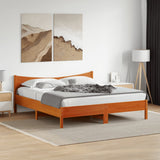 Bed Frame without Mattress Wax Brown 180x200 cm Super King Solid Wood Pine 3216362