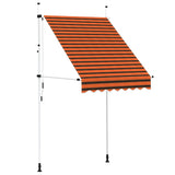 Manual Retractable Awning 150 cm Orange and Brown 145835