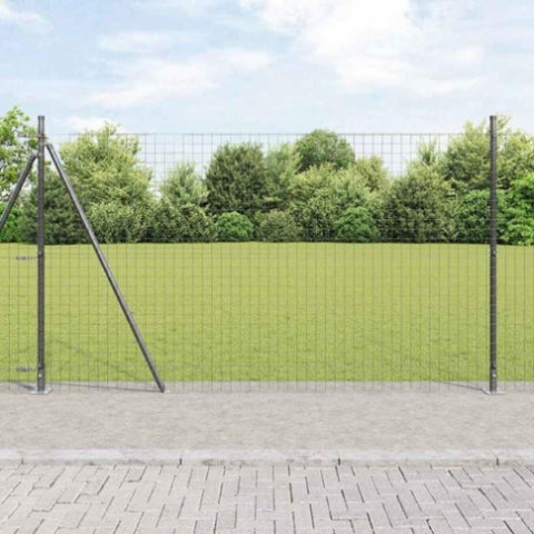 Fence Post Other 52 pcs Silver 3.2 x 3.2 x 83.5 cm Steel 3350250