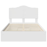 Storage Bed with Headboard White 135 x 190 cm Engineered Wood 3413513