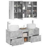 Bathroom Furniture Set 4 pcs Concrete Grey 3407026