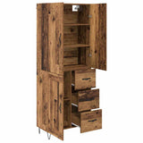 Highboard with Drawer 2 pcs Old Wood Engineered Wood 3415625